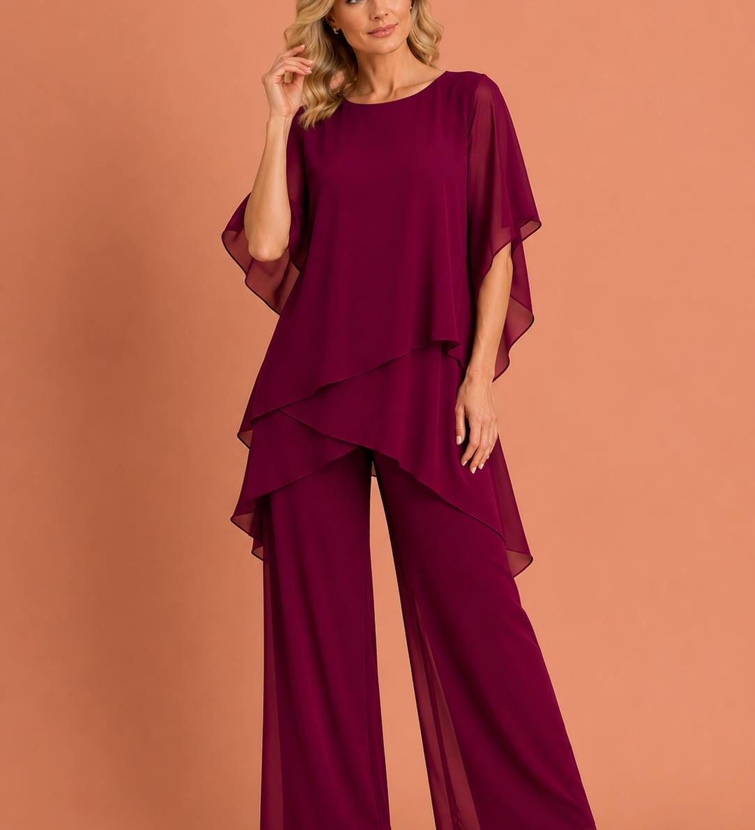 Valeria | Vestido elegante de gasa en capas
