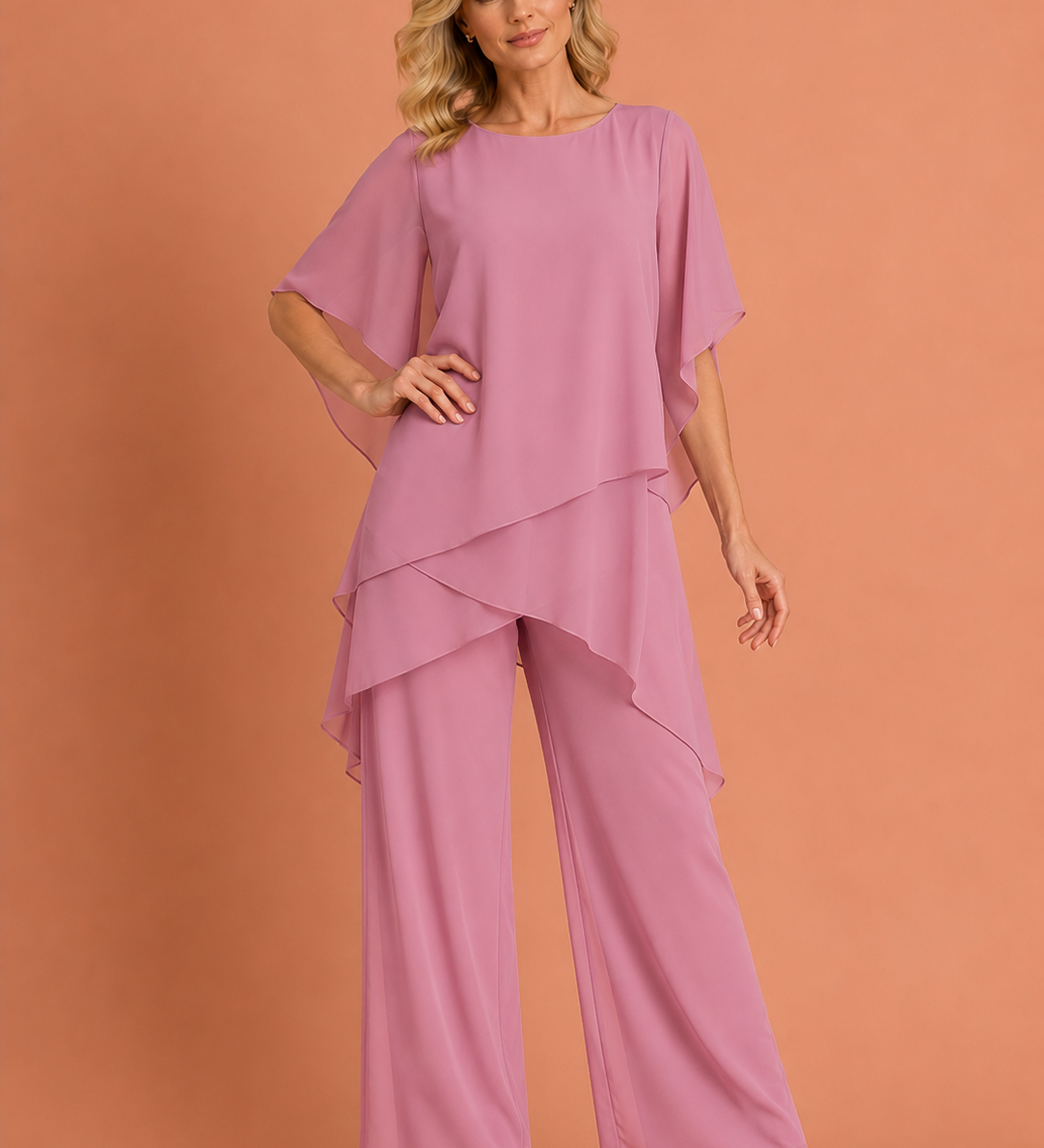Valeria | Vestido elegante de gasa en capas