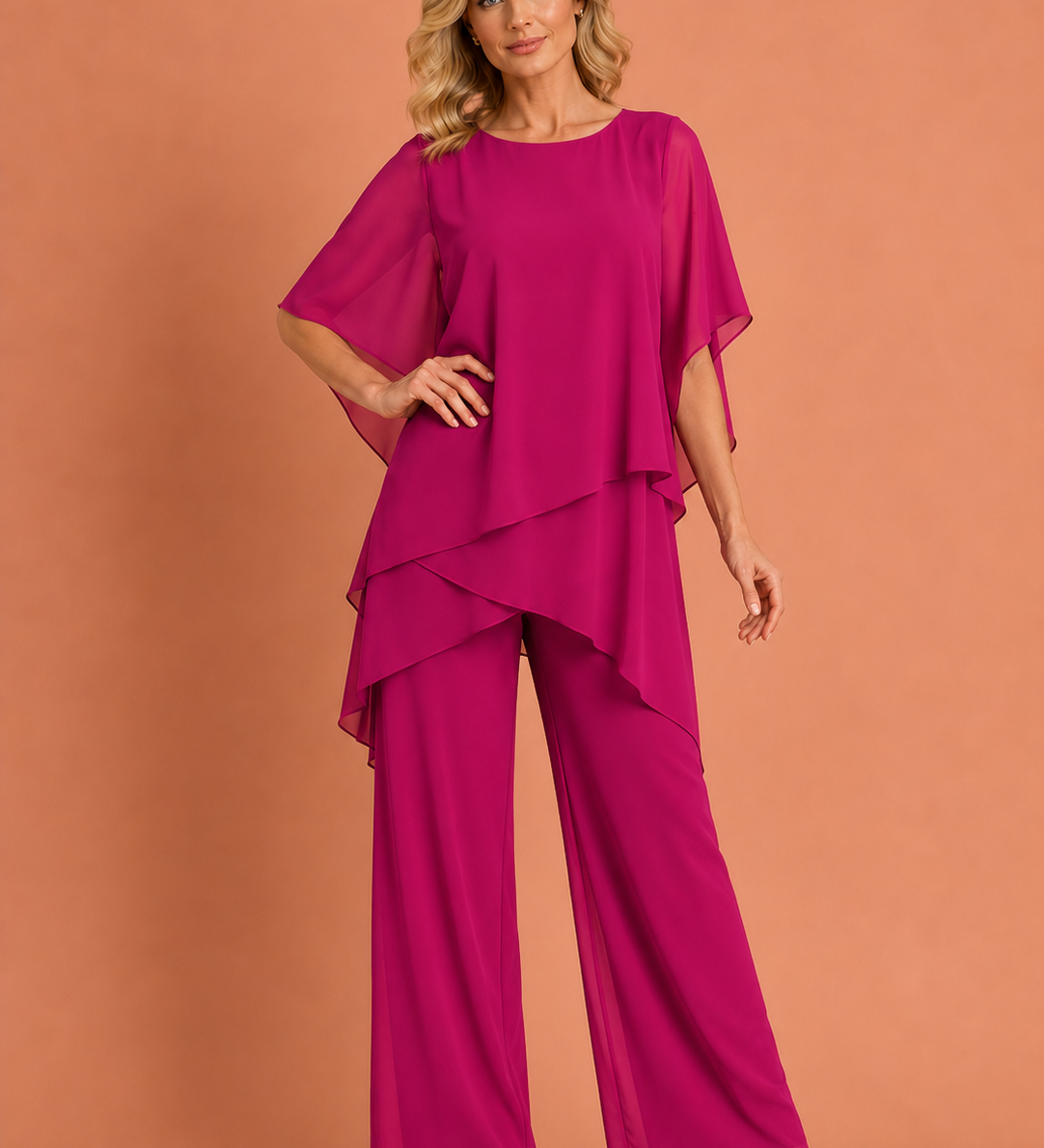 Valeria | Vestido elegante de gasa en capas