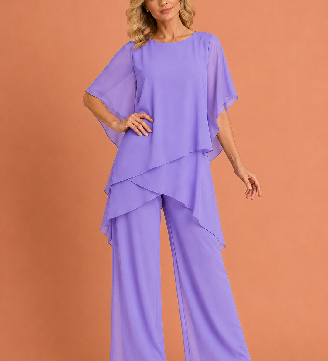Valeria | Vestido elegante de gasa en capas